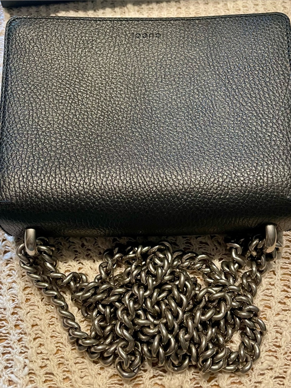 🔥Authentic Gucci Black Leather Dionysus Small Shoulder Bag - Picture 3 of 10